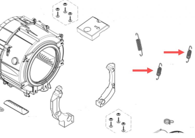 Ressort de cuve lave linge Bosch - 00629929 midi pieces menager