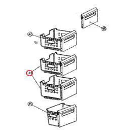 Tiroir intermediaire congelateur