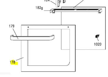 Vitre exterieur de porte