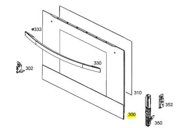 Vitre exterieur de porte