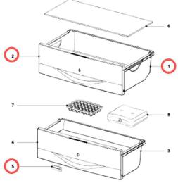 Tiroir du haut congélateur