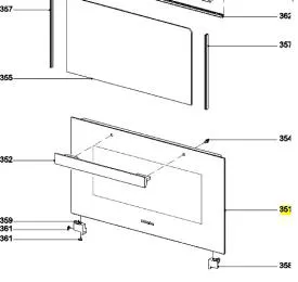 Vitre exterieur de porte