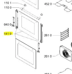 Vitre exterieur de porte